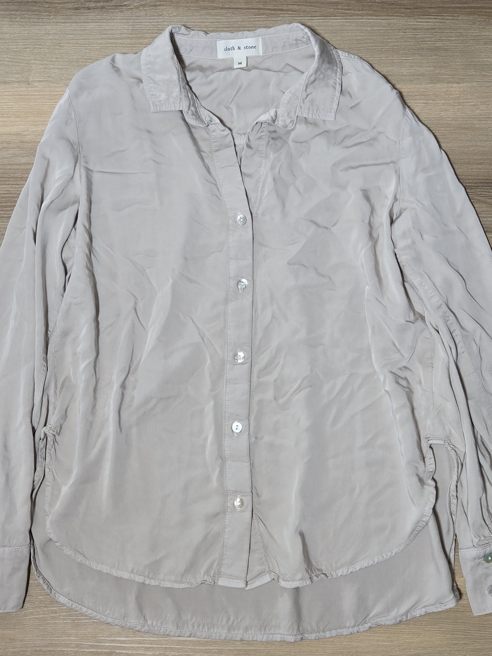 cloth & stone Light Beige Button-Down Shirt